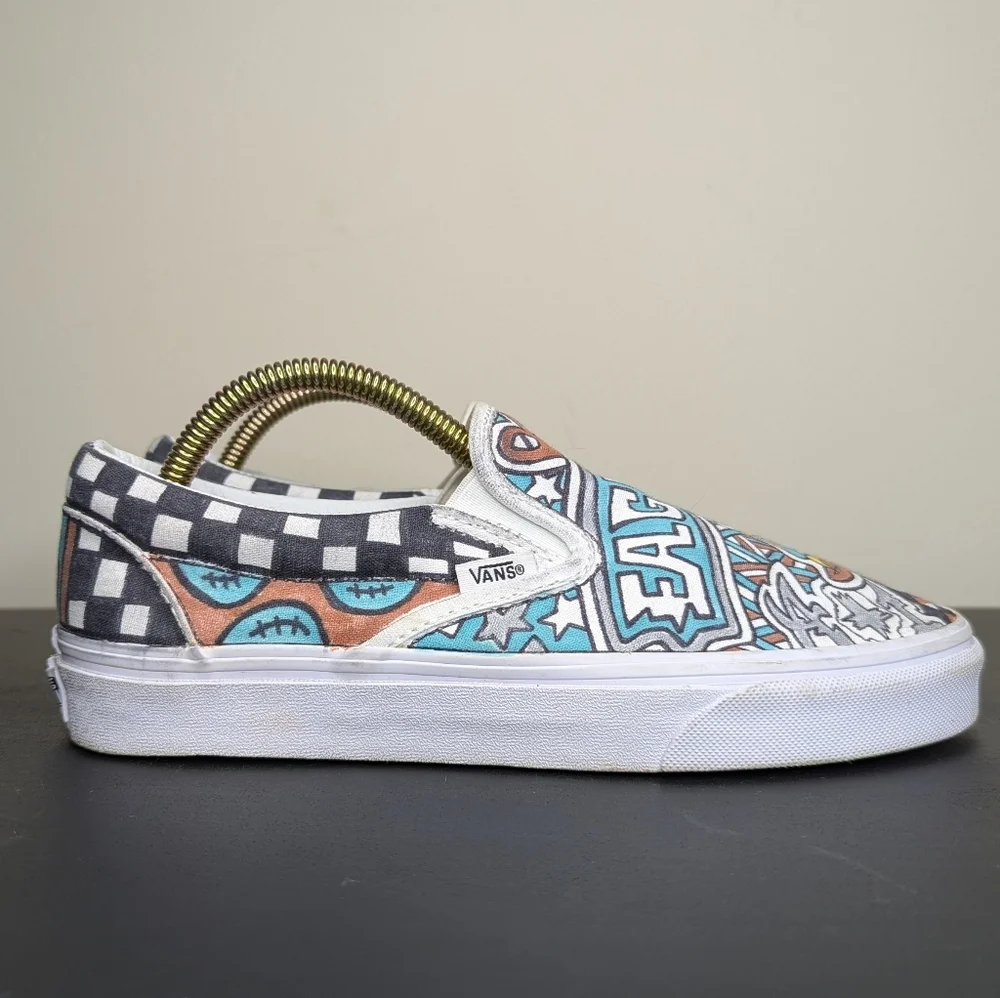 Vans Classic Slip On‎ Philadelphia Eagles Graphic Sneakers Shoes